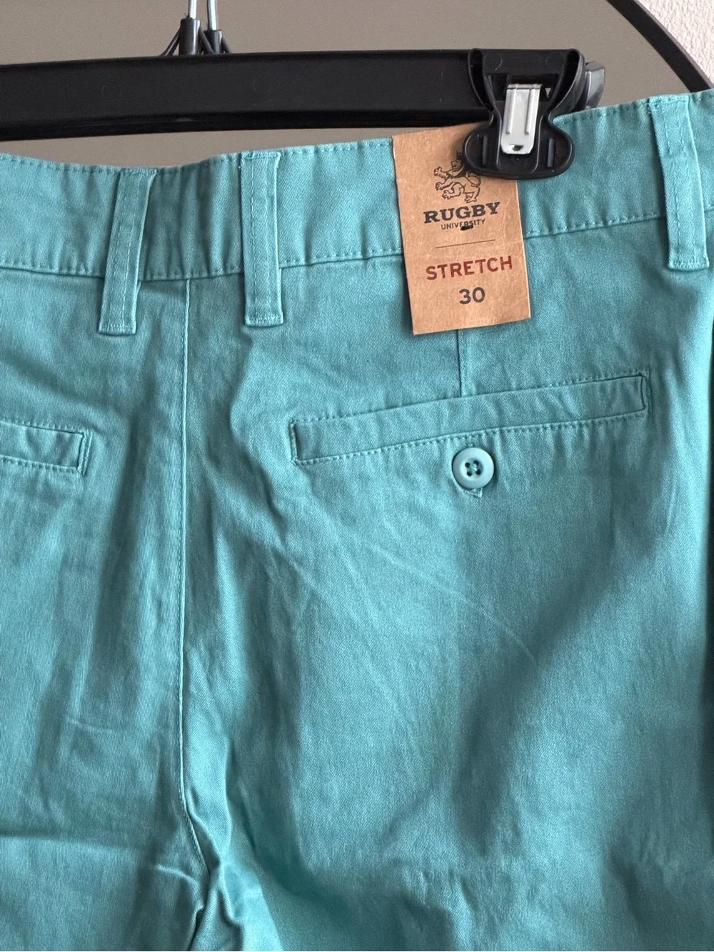 Rugby Stretch Teal Chino Shorts NWT Size 30